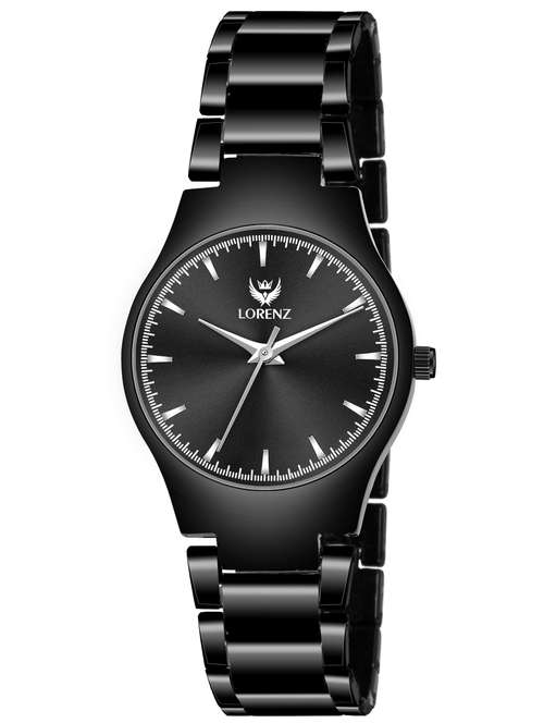 lorenz classic black analogue watch for women with metallic chain - 19730866 - Very Small Image - 1