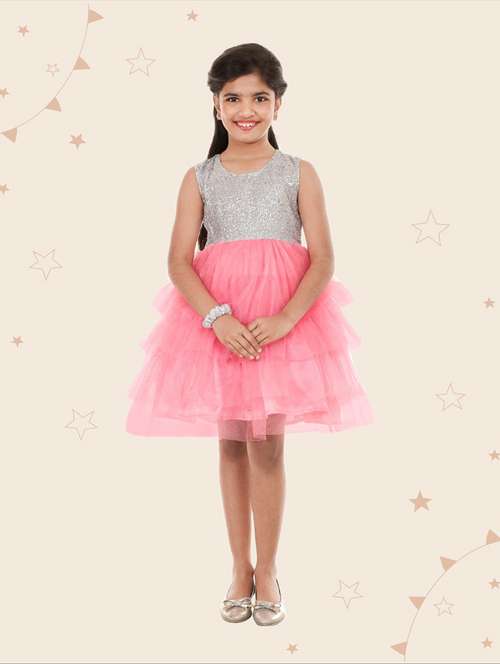 girls round neck sleeveless frock - 19743719 - Very Small Image - 1