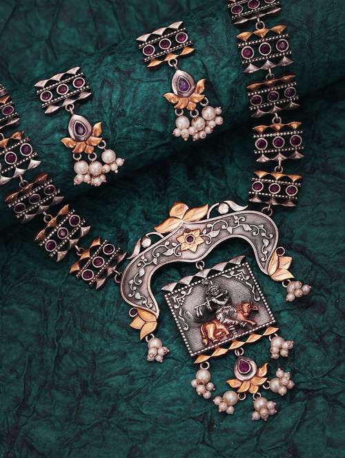 red brass necklaces and earring - 19768397 - Very Small Image - 1