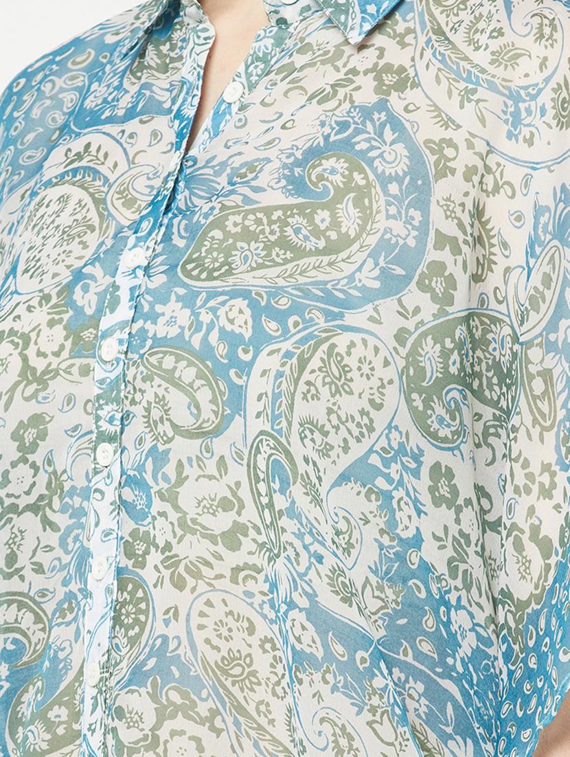 women's asymmetric paisley dress - 19772520 - Standard Image - 3