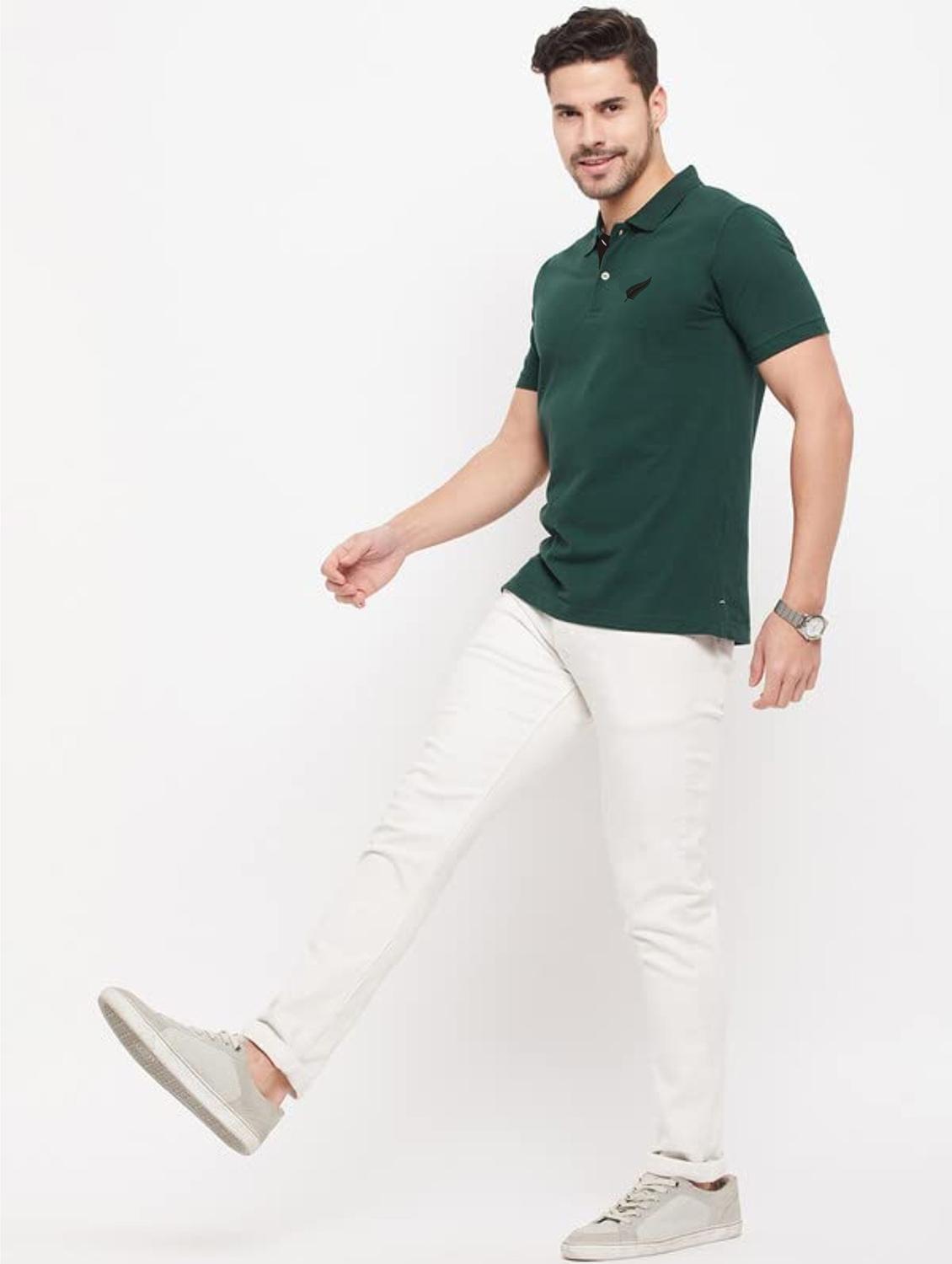 solids cotton polo t-shirt - 19775025 - Zoom Image - 3