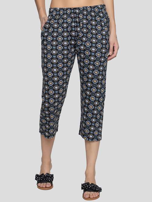 grey cotton regular capris - 19777767 - Very Small Image - 1