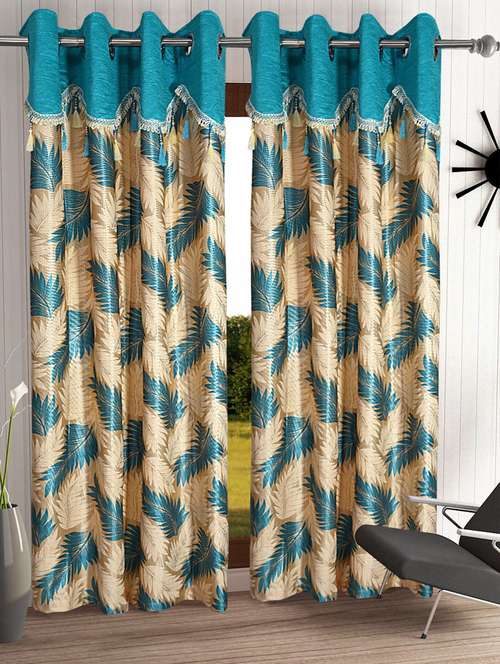 pack of 2 printed door curtain - 19780484 - Very Small Image - 1
