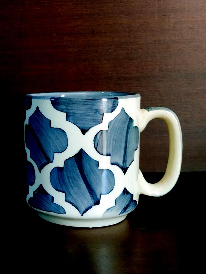 moody panda elegant set of 6 cups | handpainted cup set | set of 6 cups | stoneware - 19783356 - Zoom Image - 3