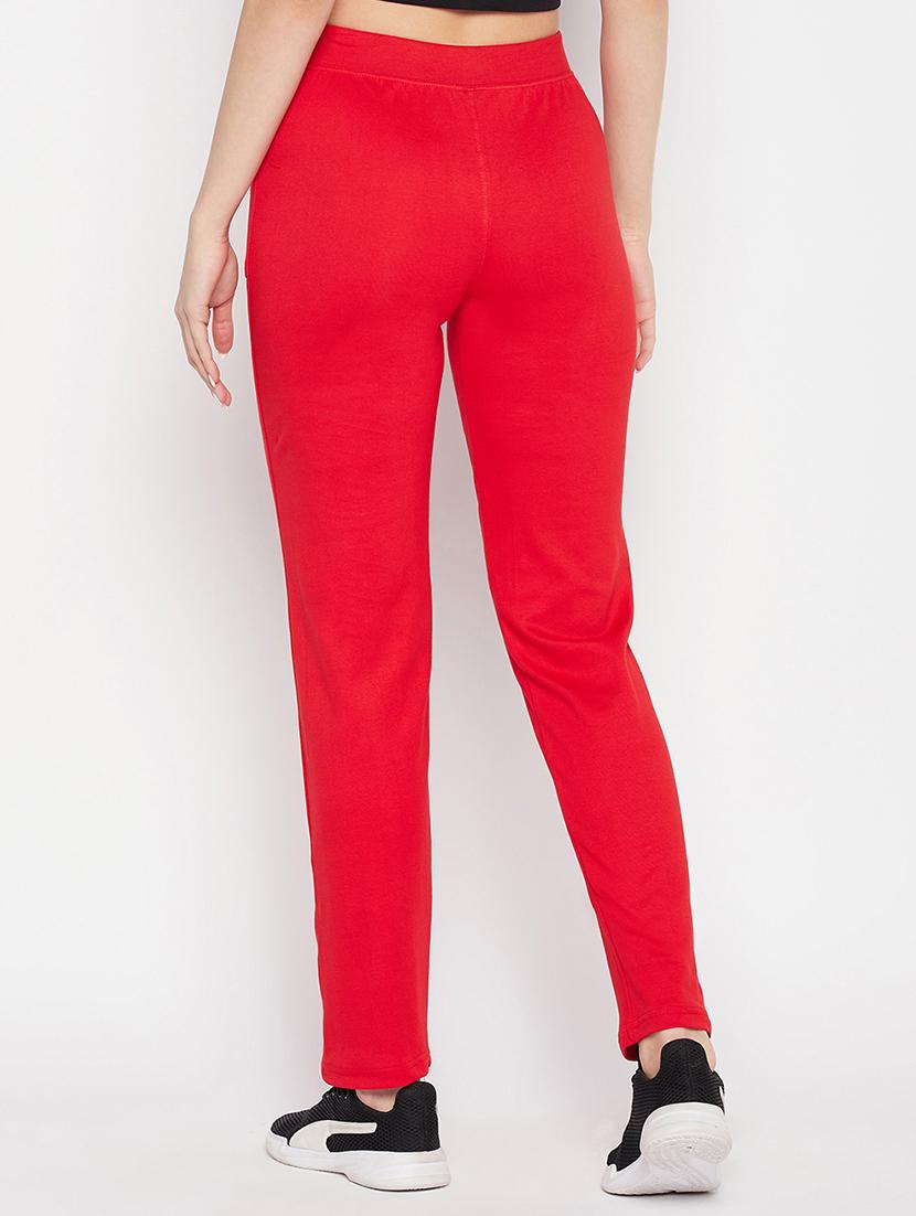 red solid track pant - 19814930 - Zoom Image - 2
