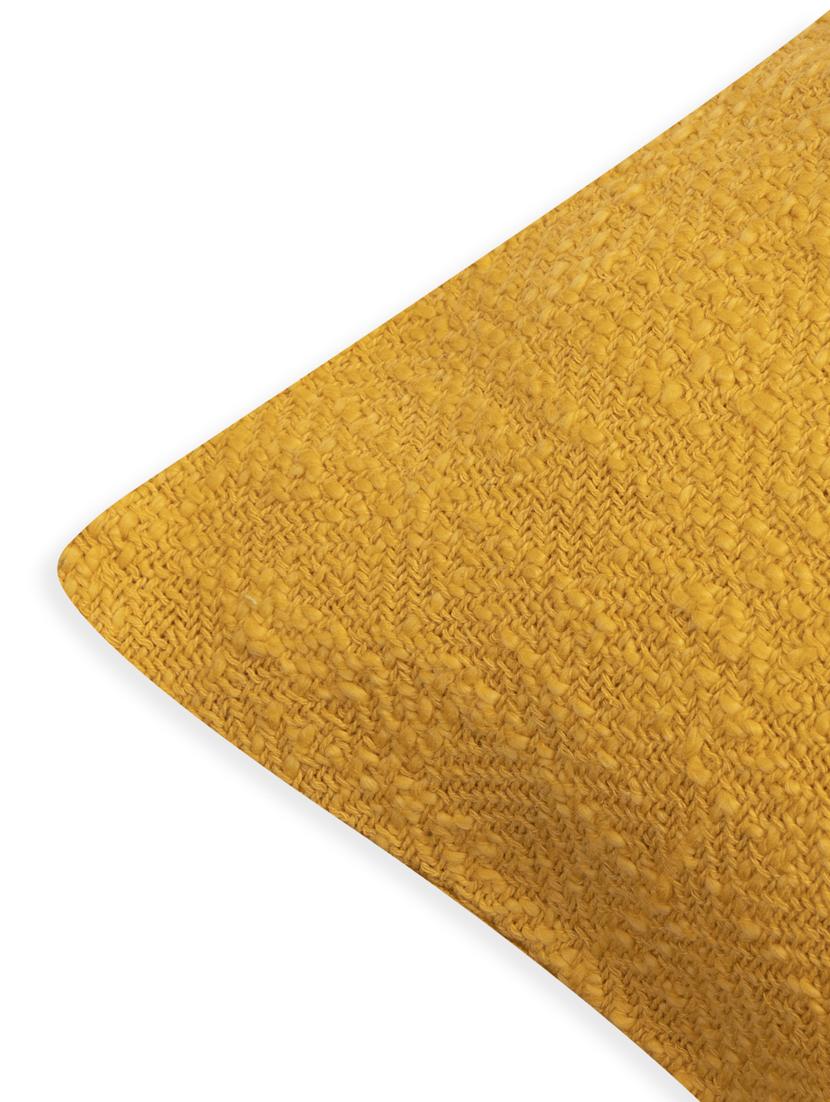 mustard cotton tweed weave cushion cover - 19831180 - Standard Image - 4