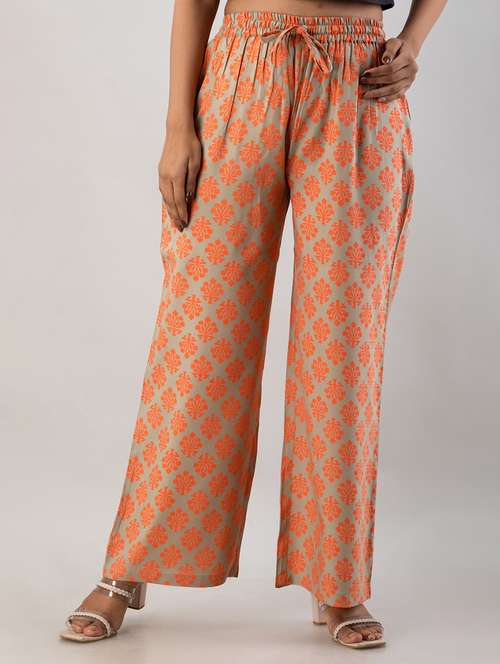 printed wide leg trouser - 19847175 - Very Small Image - 1
