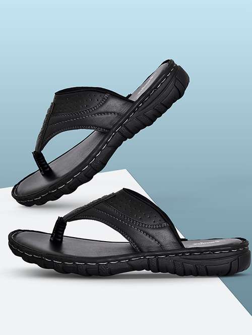 black synthetic slip on flip flop - 19848673 - Very Small Image - 1