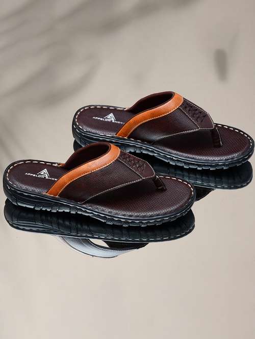 brown synthetic slip on flip flop - 19848732 - Very Small Image - 1