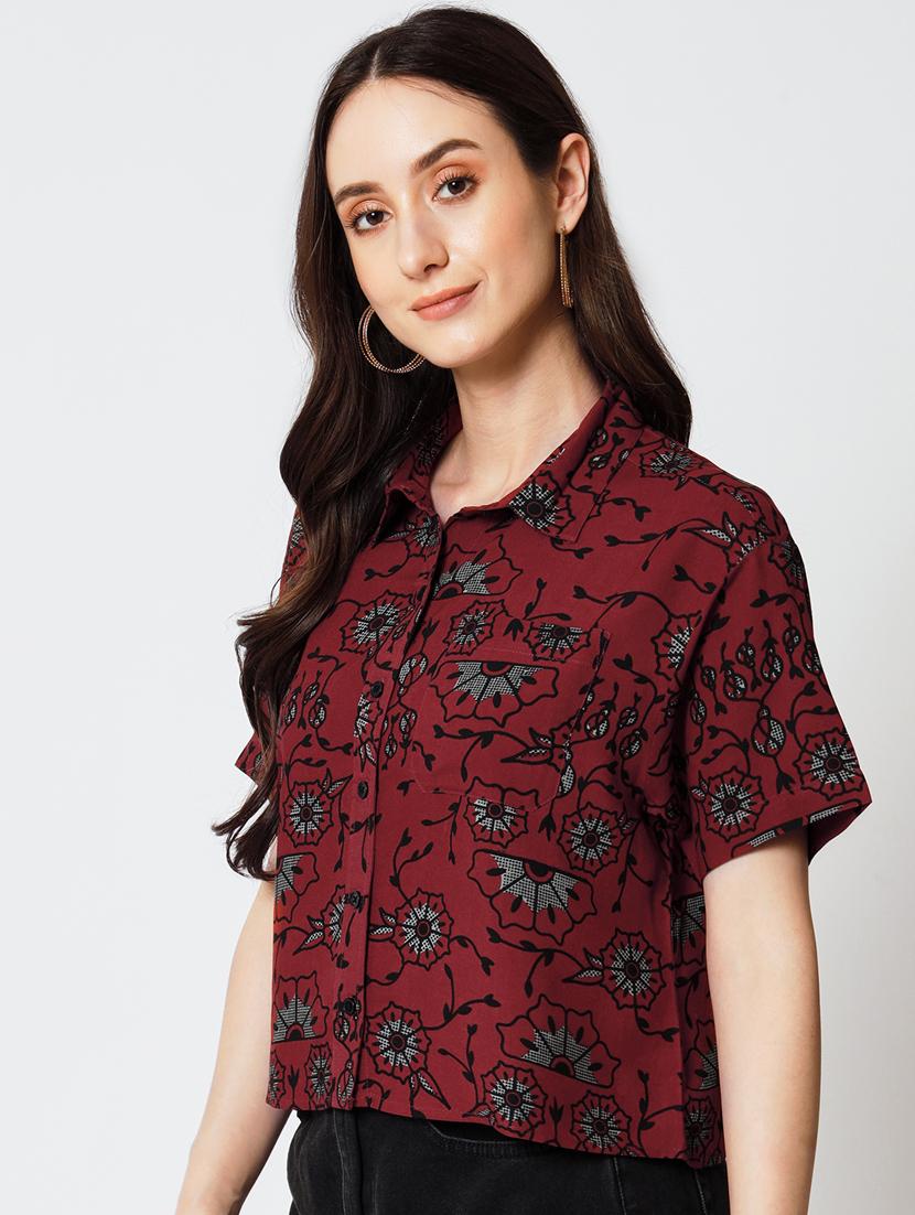 women's straight collared top - 19874568 - Zoom Image - 2