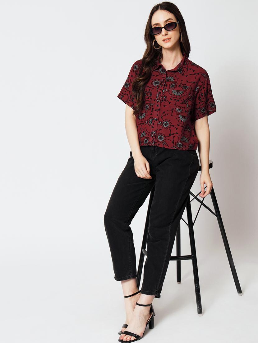 women's straight collared top - 19874568 - Zoom Image - 5