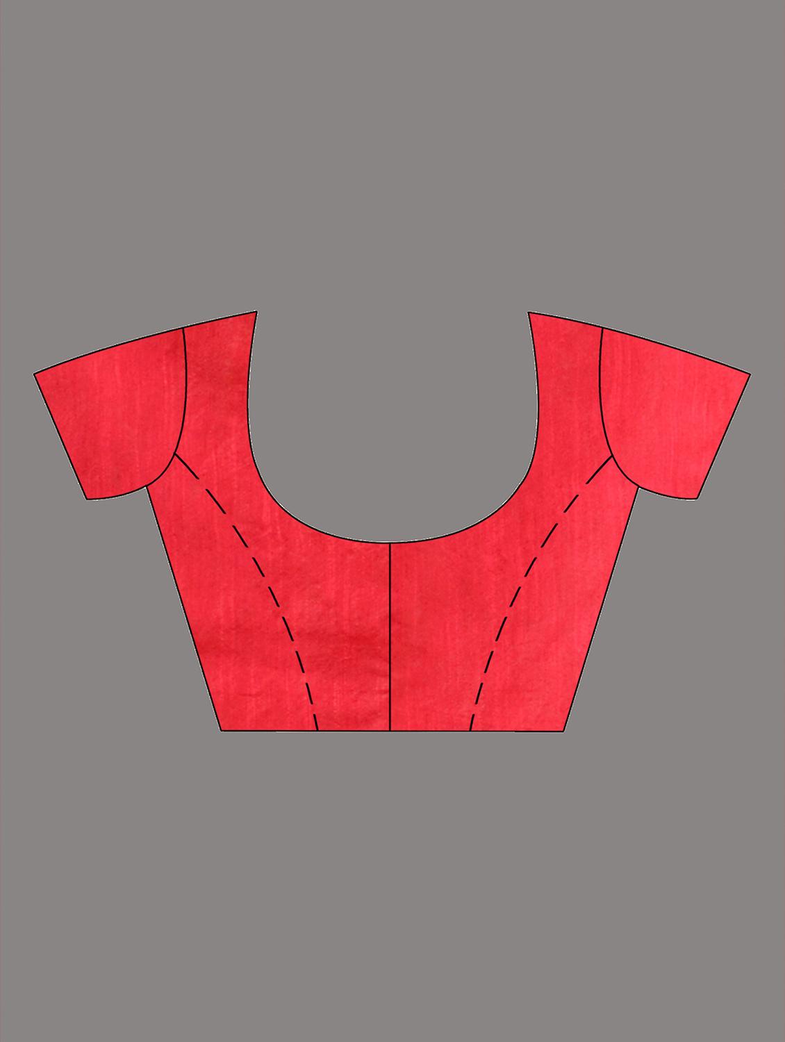 women's printed red colored saree with blouse - 19916902 - Standard Image - 4