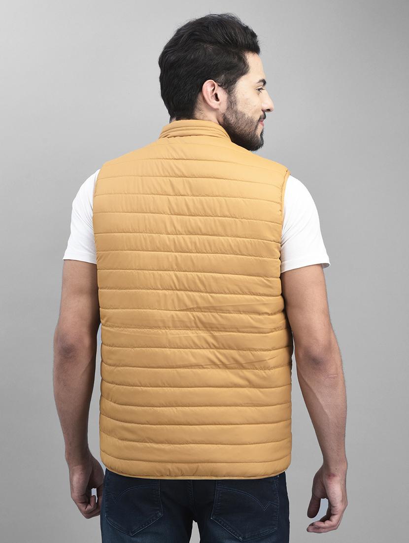 men solid sleeveless quilted jacket - 19925679 - Zoom Image - 3