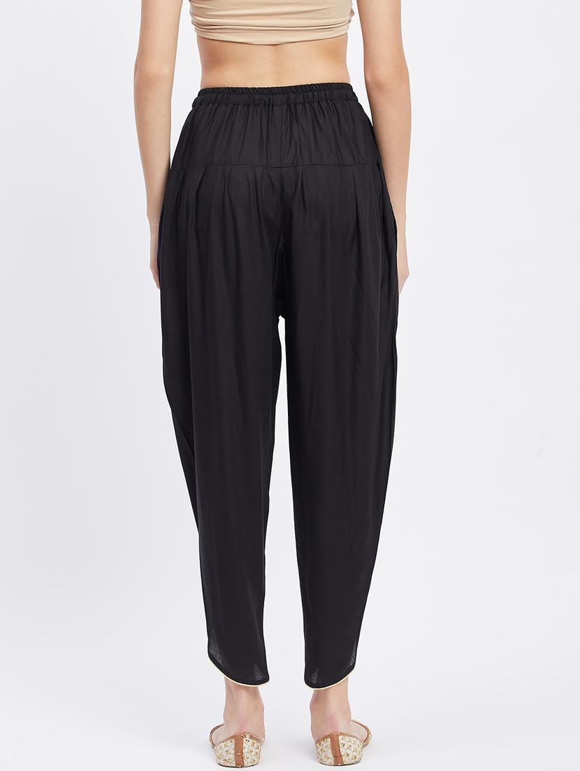 black rayon dhoti salwar salwars - 19956493 - Standard Image - 3