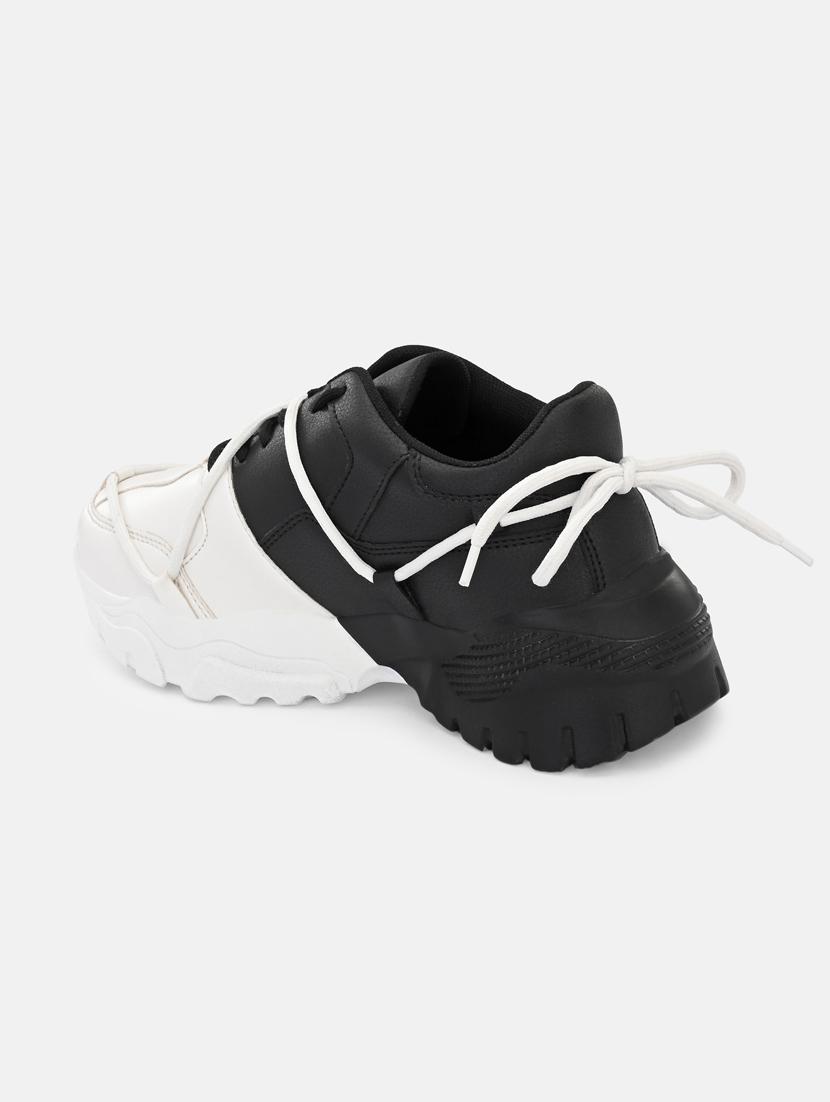 black color block lace-up sneaker - 19960213 - Zoom Image - 4