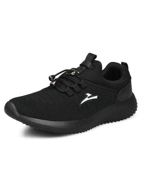 black mesh laceup sports shoes - 19977403 - Very Small Image - 1