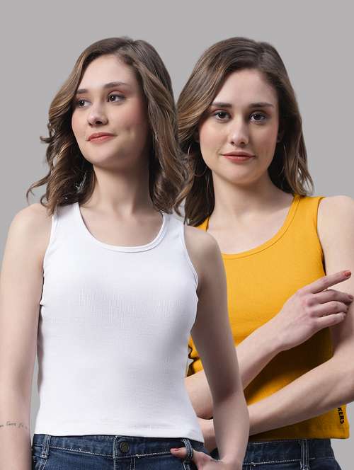 pack of 2 solid sleeveless tops - 19989934 - Very Small Image - 1