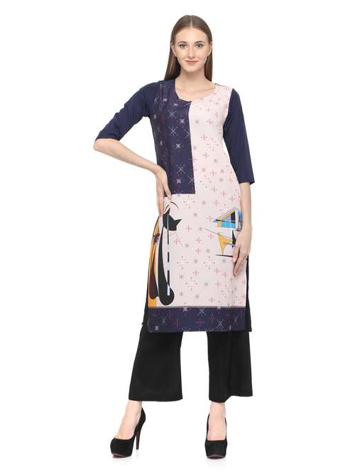 women's straight kurta - 19990192 - Very Small Image - 1