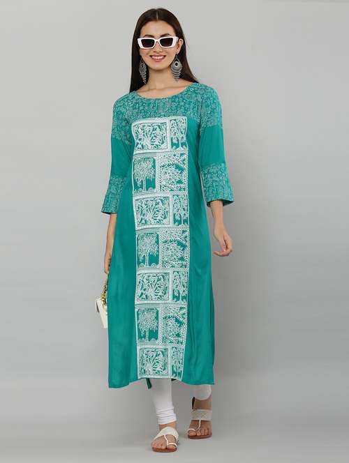 women's straight kurta - 19990227 - Very Small Image - 1