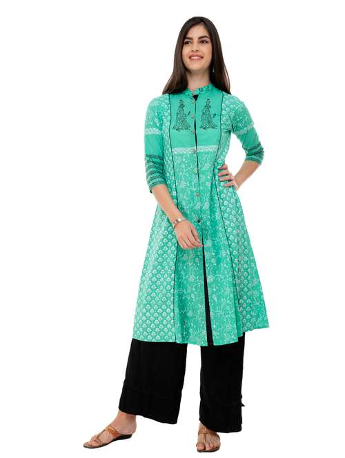 women's front slit kurta - 19990266 - Very Small Image - 1