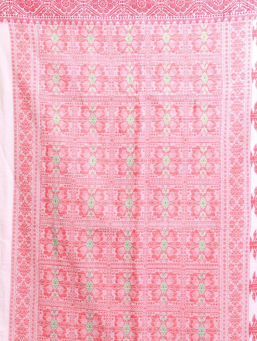 women's self design white colored saree with blouse - 19992570 - Zoom Image - 5