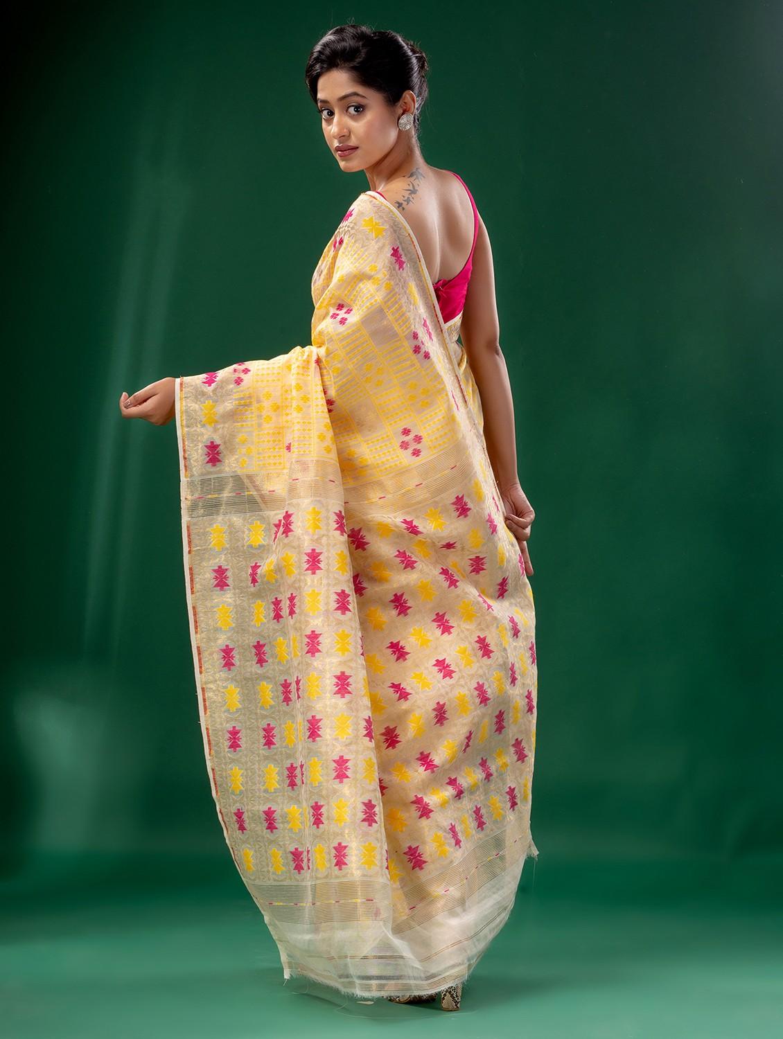women's self design multi colored saree with blouse - 19993170 - Standard Image - 3