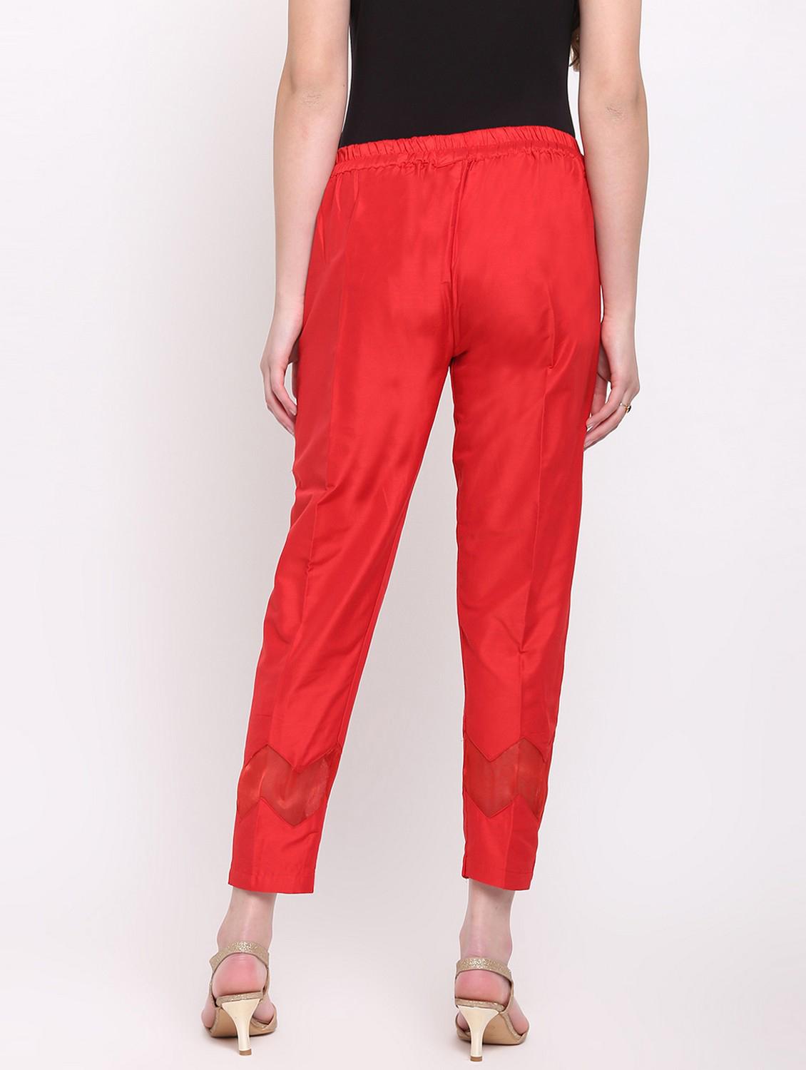 women solid flat front cigarette pants - 19994353 - Zoom Image - 3