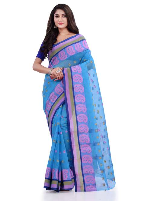 women's self design light blue colored saree - 19994854 - Very Small Image - 1