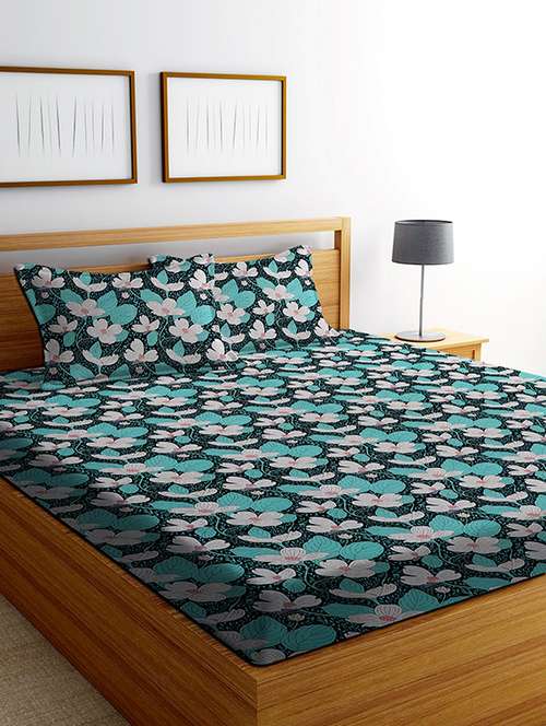 double queen bedsheet with 2 pillow covers - 19997165 - Very Small Image - 1