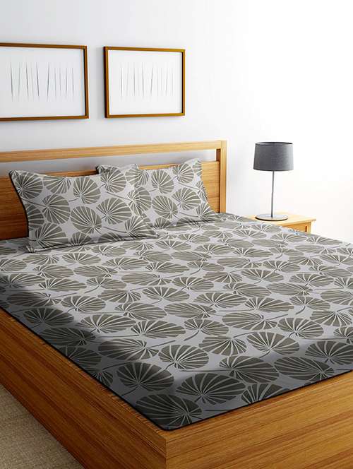 double queen bedsheet with 2 pillow covers - 19997168 - Very Small Image - 1