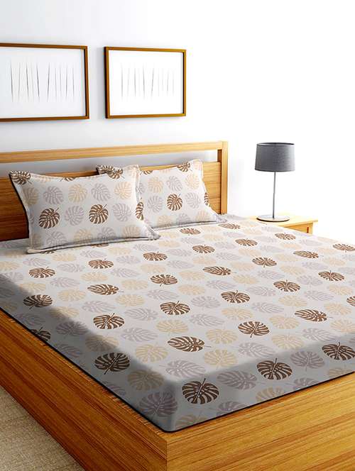 double queen bedsheet with 2 pillow covers - 19997180 - Very Small Image - 1