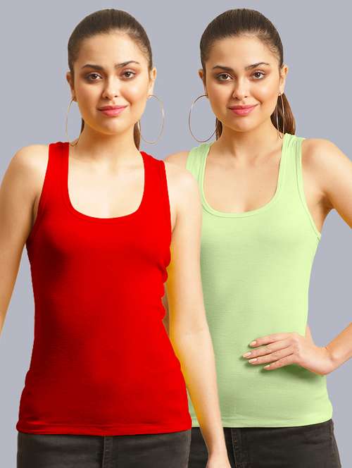 combo of 2 cotton tank top  - 20005703 - Very Small Image - 1