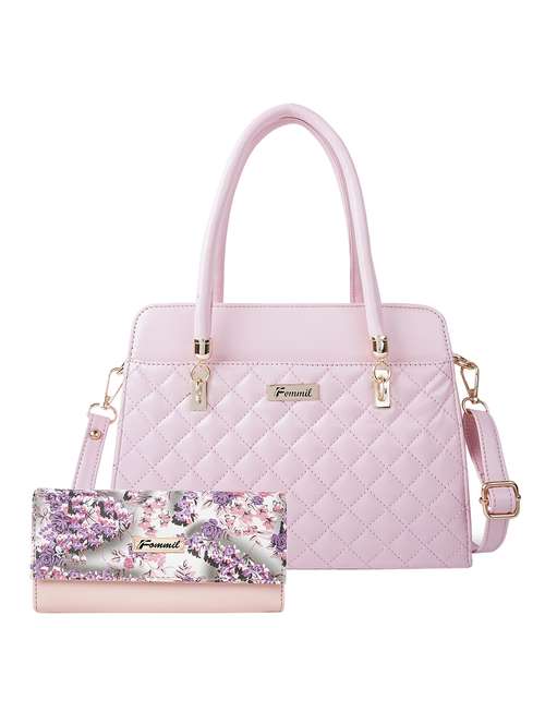 multi colored leatherette (pu) handbag combo - 20007497 - Very Small Image - 1