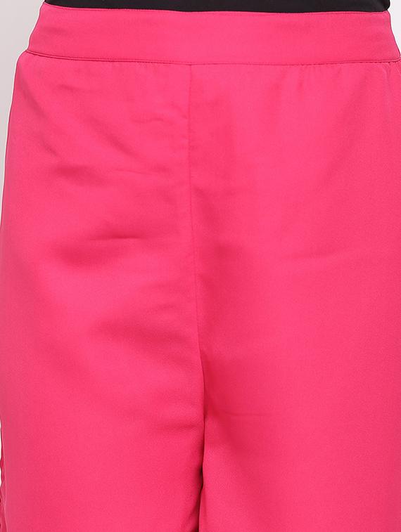 pink polyester palazzos - 20007662 - Standard Image - 4