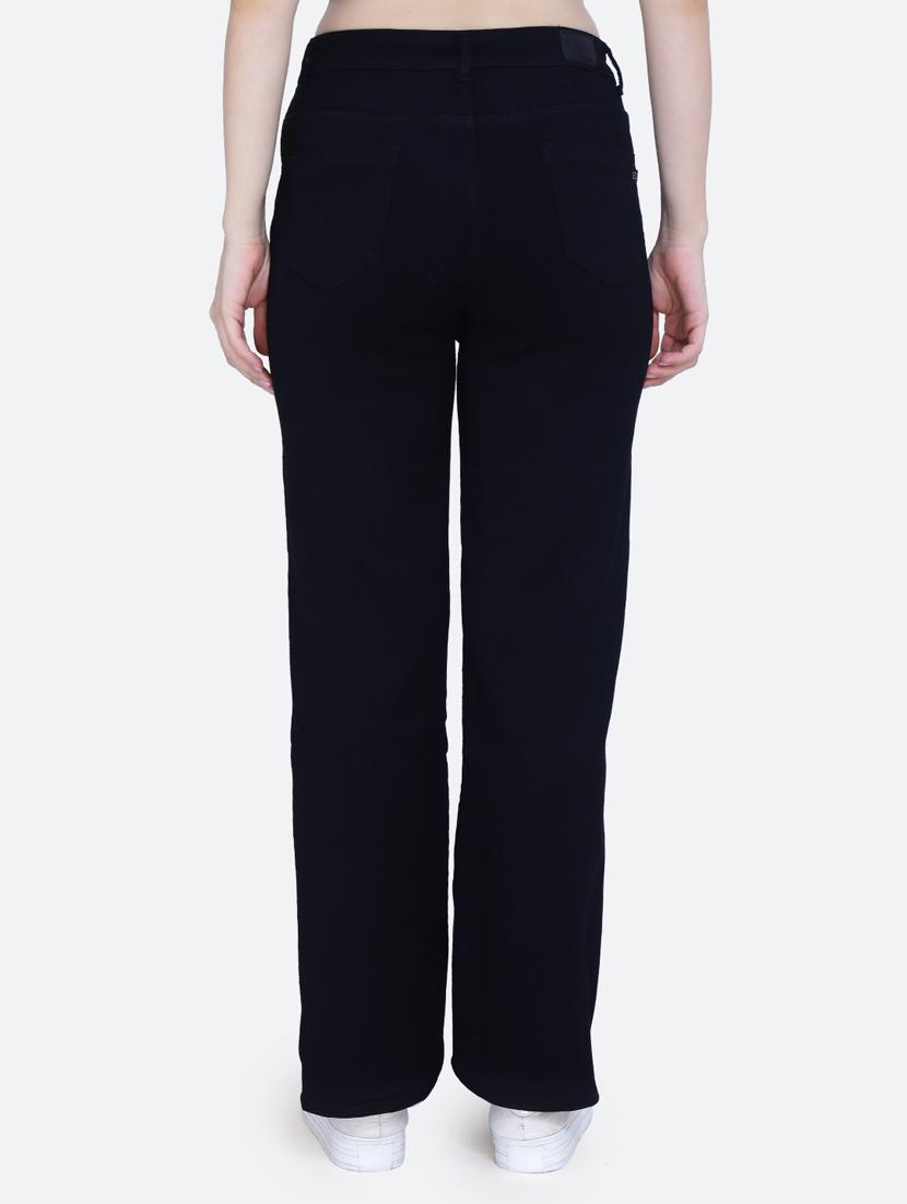 women's plain straight fit jeans - 20017567 - Standard Image - 3