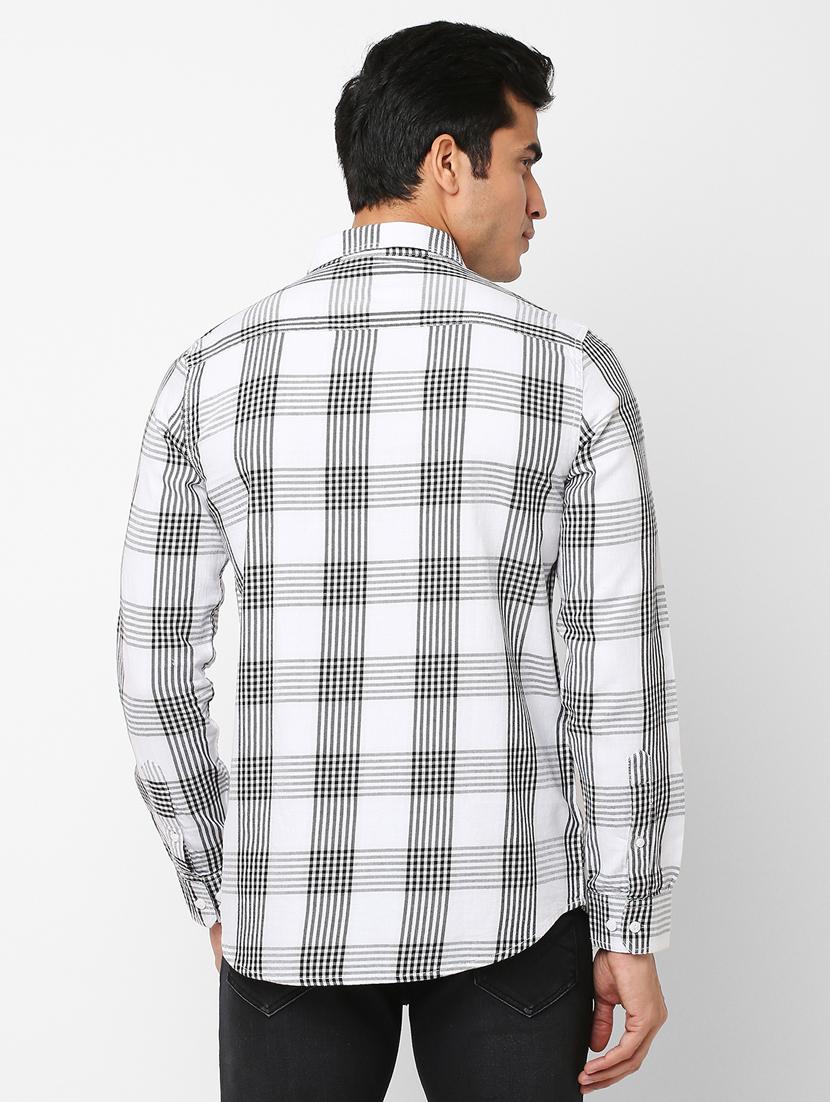 mens checks casual shirt - 20018929 - Standard Image - 2