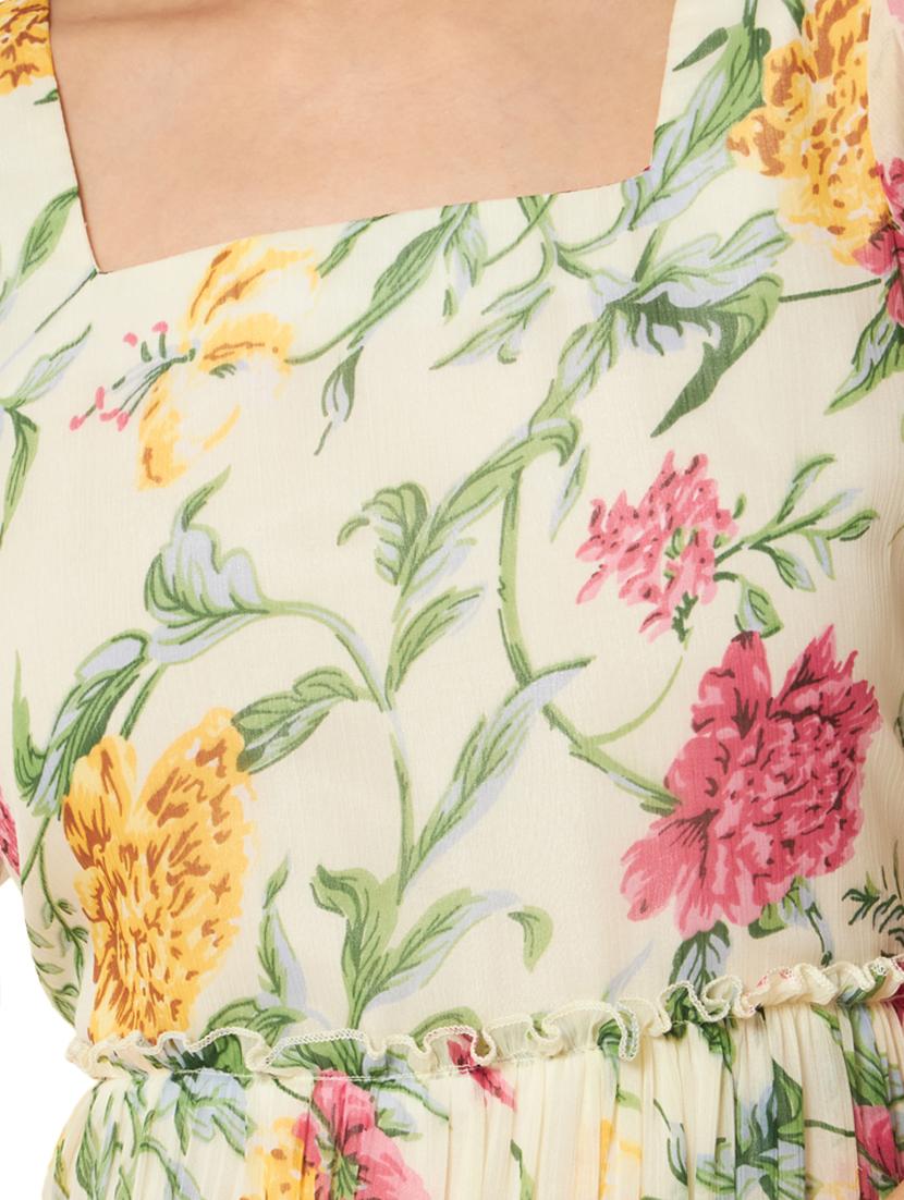 women's floral print tiered dress - 20044239 - Standard Image - 3