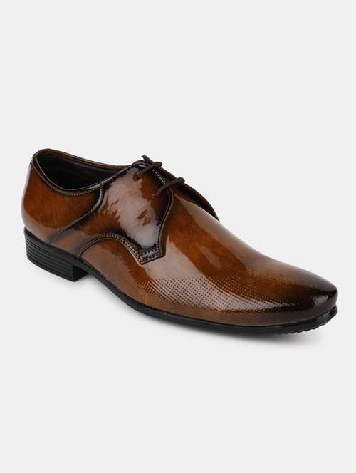 brown lace-up derby shoes - 20045740 - Very Small Image - 1
