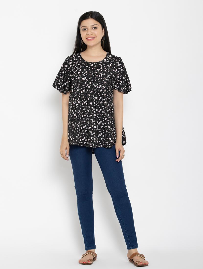 women's peplum round neck top - 20056140 - Zoom Image - 3