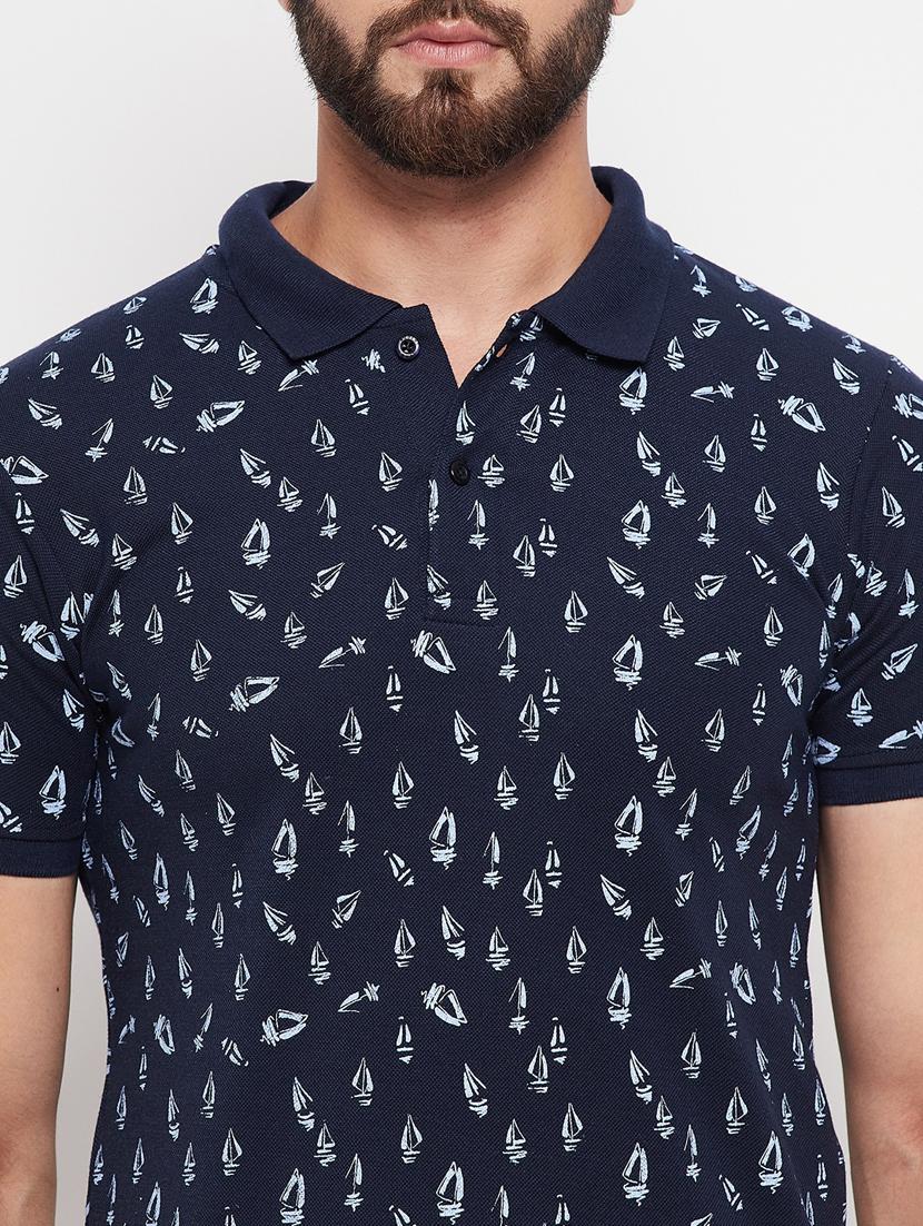men's printed cotton polo t-shirt - 20059910 - Standard Image - 4