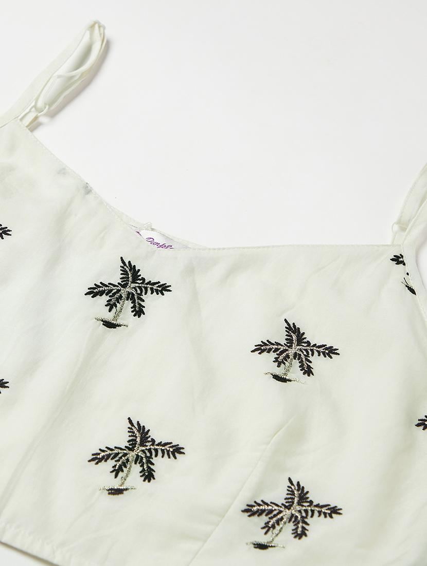 white embroidered fusion set - 20072642 - Standard Image - 3