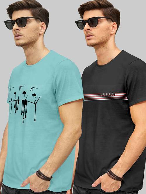 pack of 2 printed round neck t-shirt - 20106042 - Very Small Image - 1
