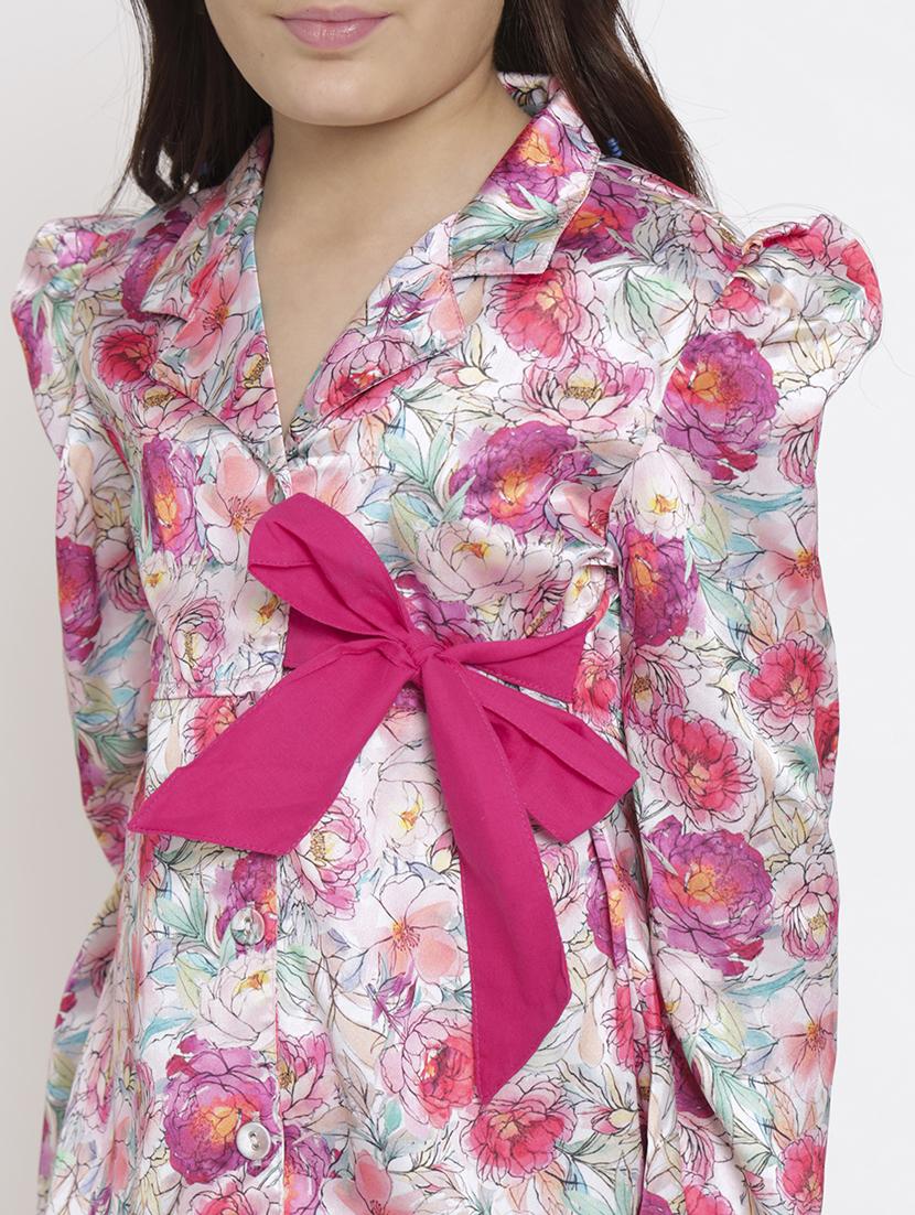 pink printed top pants set - 20117357 - Zoom Image - 5