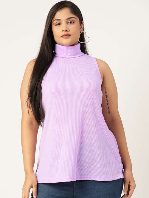 women's a line high neck top - 20121635 - Very Small Image - 1