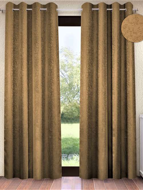 blackout textured eyelet polyester door curtains  - 20129601 - Very Small Image - 1