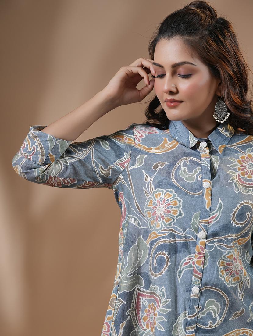 women printed shirt and trouser co-ord set - 20136821 - Zoom Image - 5