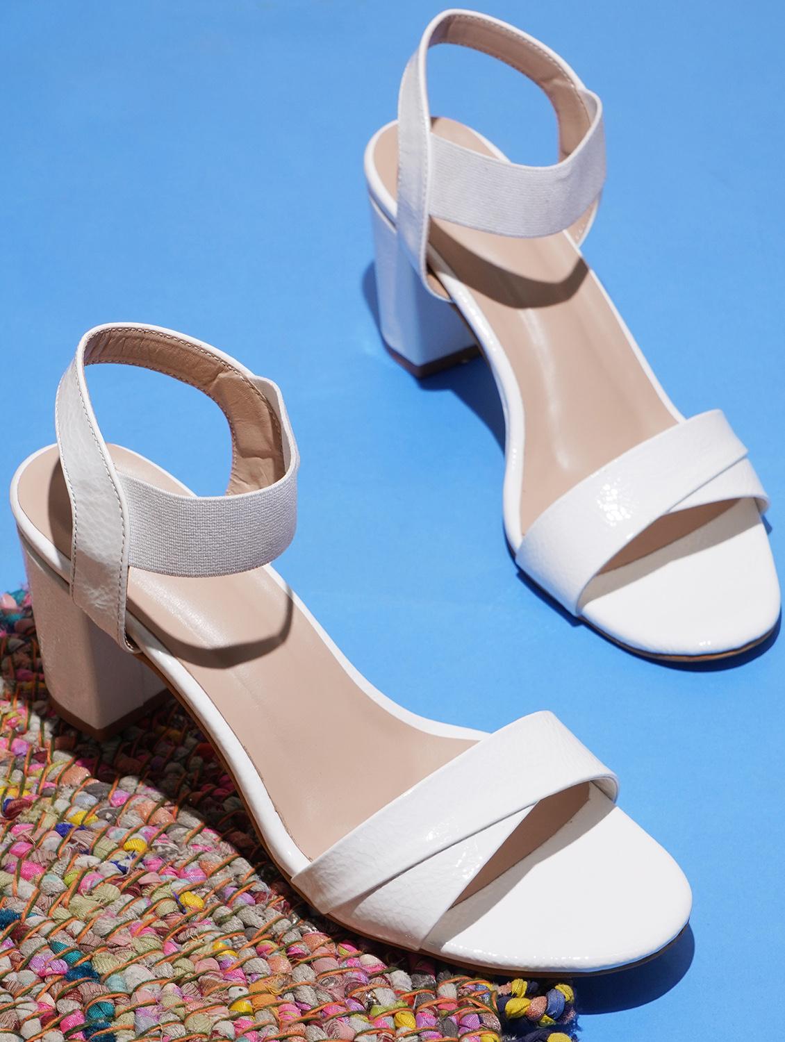 white patent leather ankle strap sandals - 20151198 - Standard Image - 4