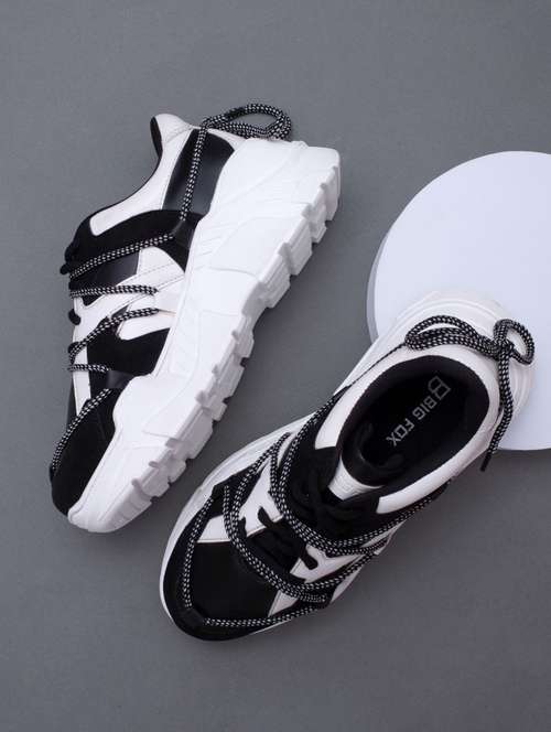 black & white lace-up sneaker - 20152783 - Very Small Image - 1