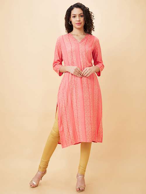 women's straight kurta - 20158122 - Very Small Image - 1
