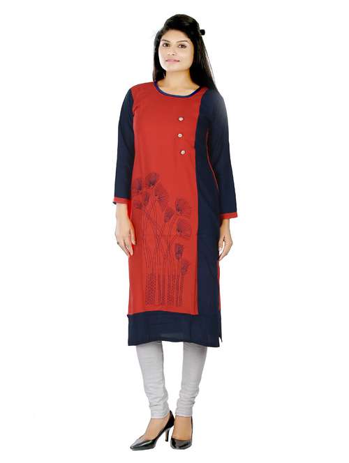 women's straight kurta - 20166219 - Very Small Image - 1
